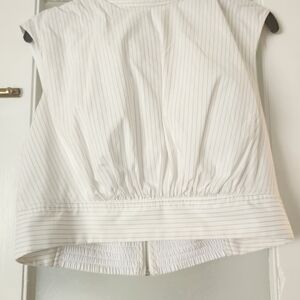 Parker White Pinstriped Blouse